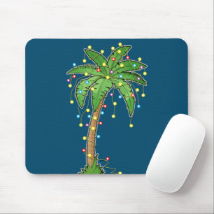 Weihnachtsbeleuchtung Palm Tree Beach Funny Tropic Mousepad