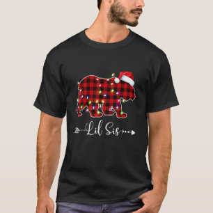 Weihnachtsbeleuchtung Passende Pyjamas Rot Kariert T-Shirt
