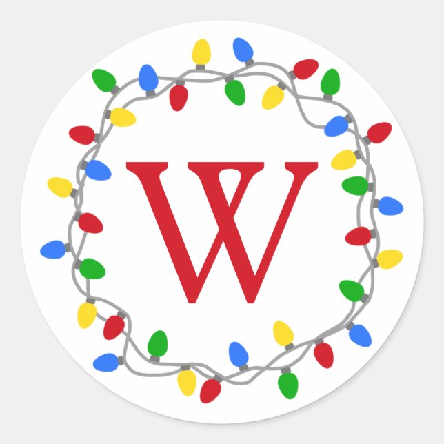 Weihnachtsbeleuchtung | Personalisierter Kreisverk Runder Aufkleber (Vorderseite)
