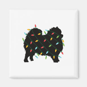 Weihnachtsbeleuchtung Pomeranian Süßes Geschenk fü Magnet