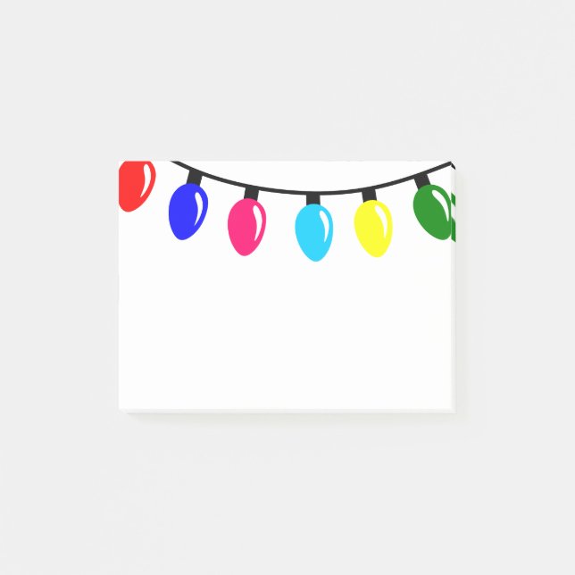 Weihnachtsbeleuchtung Post-it Klebezettel (Vorderseite)