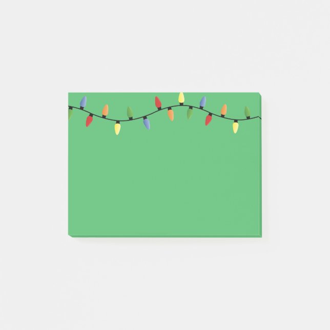 Weihnachtsbeleuchtung Post-it Klebezettel (Vorderseite)