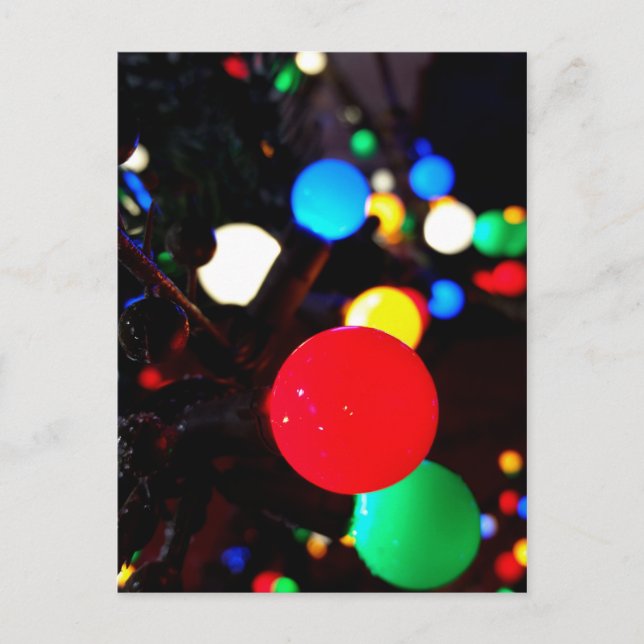 Weihnachtsbeleuchtung Postkarte (Vorderseite)
