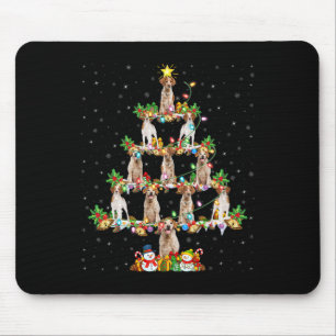 Weihnachtsbeleuchtung Santa Brittany Spaniel Hund Mousepad