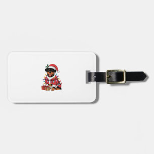 Weihnachtsbeleuchtung Santa Rottweiler Hund Weihna Gepäckanhänger