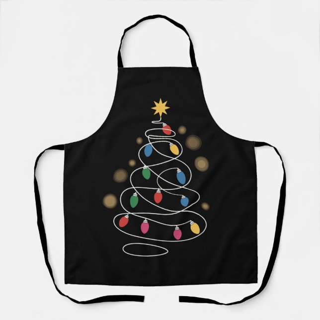 Weihnachtsbeleuchtung Schürze (Vorderseite)