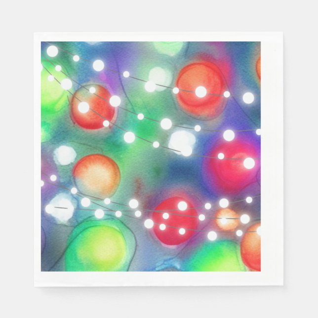 Weihnachtsbeleuchtung Serviette (Vorderseite)