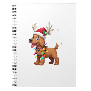 Weihnachtsbeleuchtung Soft Coated Wheaten Terrier Notizblock