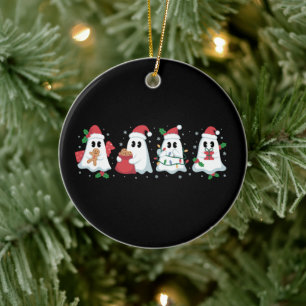 Weihnachtsbeleuchtung Süßer Geist Weihnachten Boo Keramik Ornament