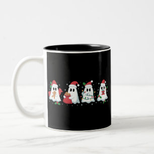 Weihnachtsbeleuchtung Süßer Geist Weihnachten Buh  Zweifarbige Tasse