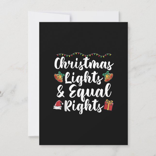 Weihnachtsbeleuchtung und gleiche Rechte Einladung (Vorderseite)
