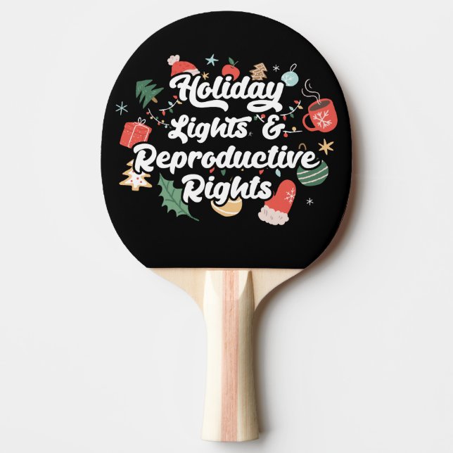 Weihnachtsbeleuchtung und Reproduktionsrechte III Tischtennis Schläger (Vorderseite)