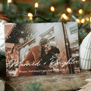 Weihnachtsbeleuchtung Verheiratet und hell Foto Ov Feiertagskarte