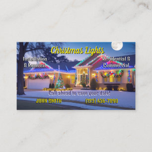 Weihnachtsbeleuchtung Visitenkarten Visitenkarte