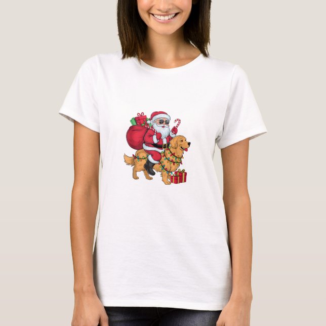Weihnachtsbeleuchtung Weihnachtsfeiertage Golden R T-Shirt (Vorderseite)