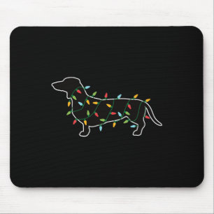 Weihnachtsbeleuchtung Weihnachtsgeschenk für Hund  Mousepad