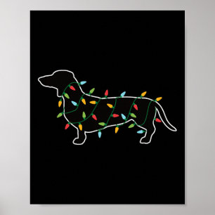 Weihnachtsbeleuchtung Weihnachtsgeschenk für Hund Poster
