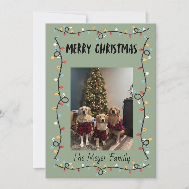 Weihnachtsbeleuchtung Weihnachtskarte Feiertagskarte (Vorderseite)