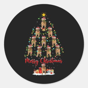 Weihnachtsbeleuchtung Weihnachtsmann Dogue De Bord Runder Aufkleber