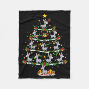Weihnachtsbeleuchtung Weihnachtsmann Esel Weihnach Fleecedecke