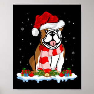 Weihnachtsbeleuchtung Weihnachtsmann Hut American Poster