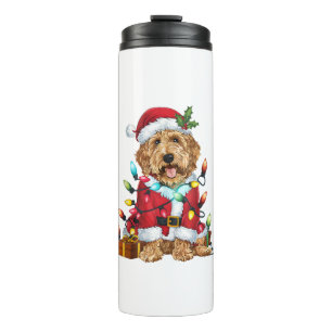 Weihnachtsbeleuchtung Weihnachtsmann-Labradoodle W Thermosbecher