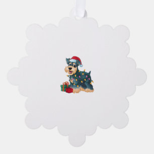 Weihnachtsbeleuchtung Weihnachtsriese Schnauzer Do Ornament Karte