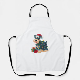 Weihnachtsbeleuchtung Weihnachtsriese Schnauzer Do Schürze
