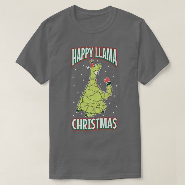 Weihnachtsbeleuchtung Winterurlaub glückliche Tier T-Shirt (Design vorne)