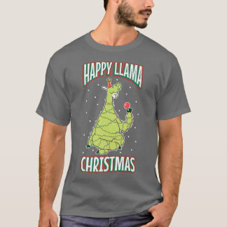 Weihnachtsbeleuchtung Winterurlaub glückliche Tier T-Shirt