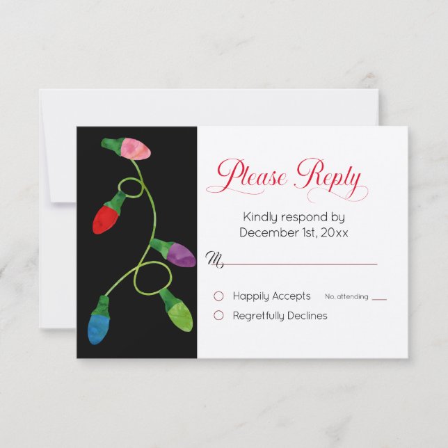 Weihnachtsbeleuchtungskarte (Vorderseite)