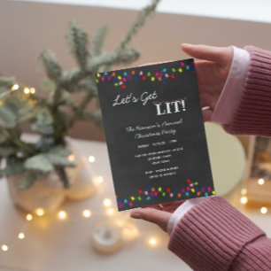 Weihnachtsbeleuchtungsparty-Einladung Einladung