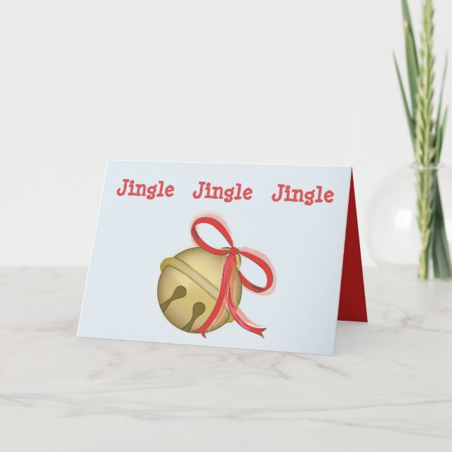 Weihnachtsbell-Gruß-Karte Feiertagskarte (Vorderseite)