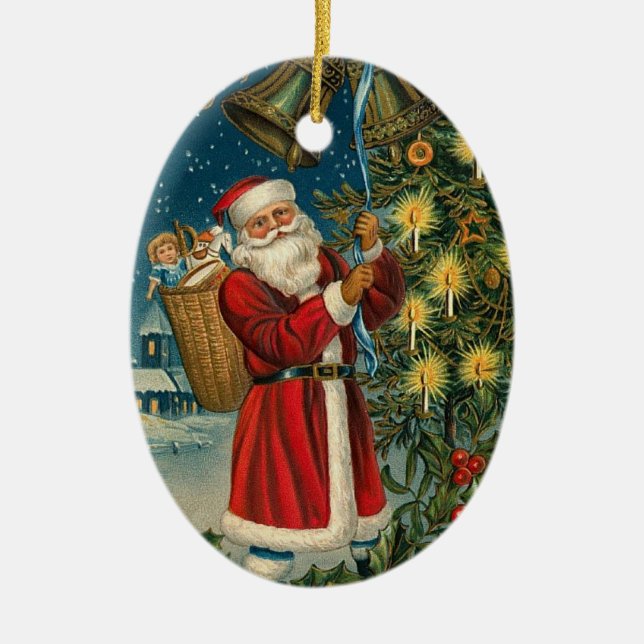 Weihnachtsbell-Verzierung Keramikornament (Vorne)