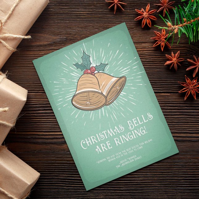 Weihnachtsbells Weihnachtskarte Feiertagskarte (Von Creator hochgeladen)