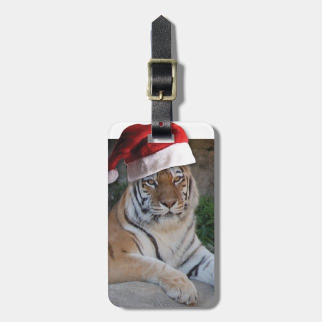 WeihnachtsBengalischer Tiger Gepäckanhänger (Vorderseite vertikal)