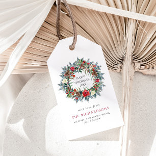 Weihnachtsbergen und Kiefernwälder Geschenkanhänger