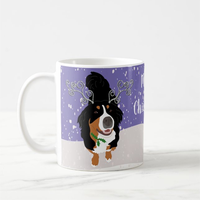 Weihnachtsberger Hund Kaffeetasse (Links)