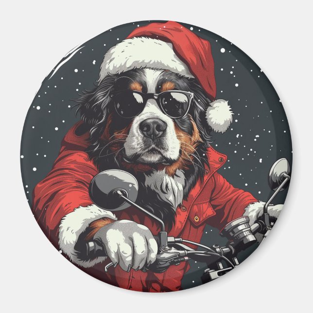 Weihnachtsberger Hund Magnet (Vorne)
