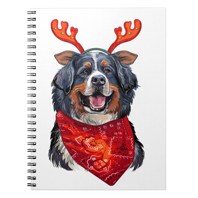 Weihnachtsberger Hund Notizblock (Vorderseite)