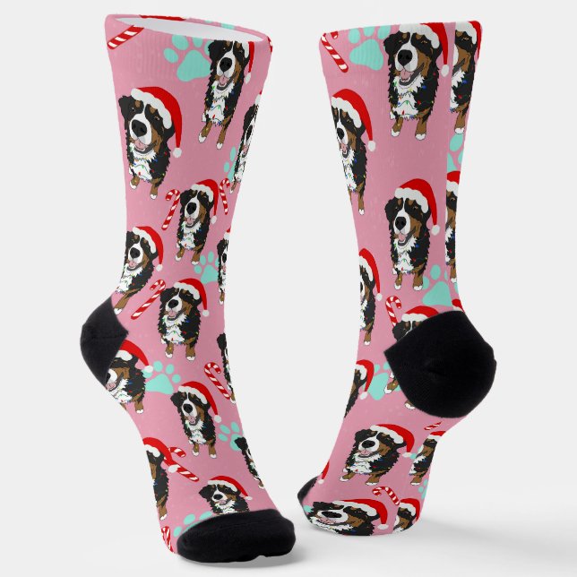 Weihnachtsberger Hund Socken (Gewinkelt)