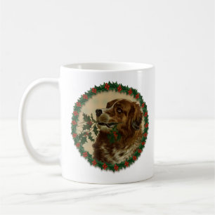Weihnachtsbernhardiner-Hund im Kranz Kaffeetasse
