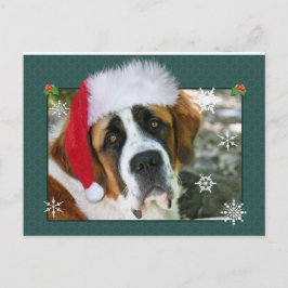 Weihnachtsbernhardiner-HundeFoto Feiertagspostkarte