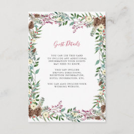 Weihnachtsberries | Informationen zur Hochzeit Begleitkarte