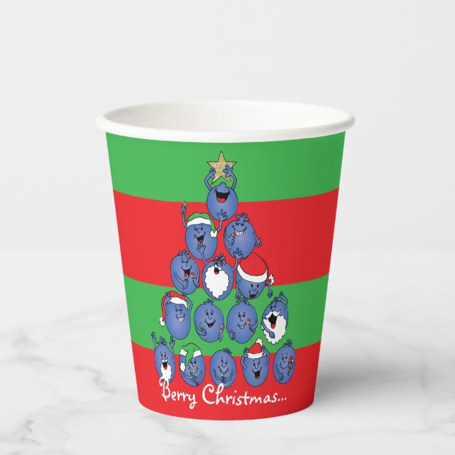 Weihnachtsberries Pappbecher (Vorderseite)