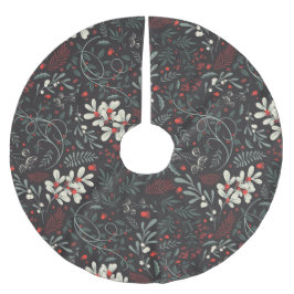 Weihnachtsberries Polyester Weihnachtsbaumdecke