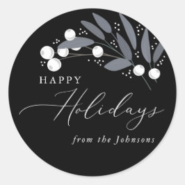 Weihnachtsberries-Sticker Runder Aufkleber