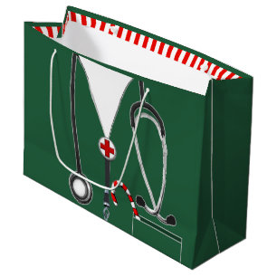 Weihnachtsbeutel für Ärzte oder Krankenschwestern Große Geschenktüte
