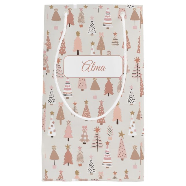 Weihnachtsbeutel Skandinavische Rose Kleine Geschenktüte (Vorderseite)