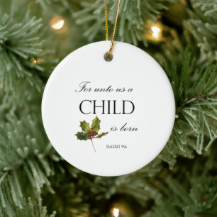 Weihnachtsbibelvers Keramik-Ornament Keramik Ornament